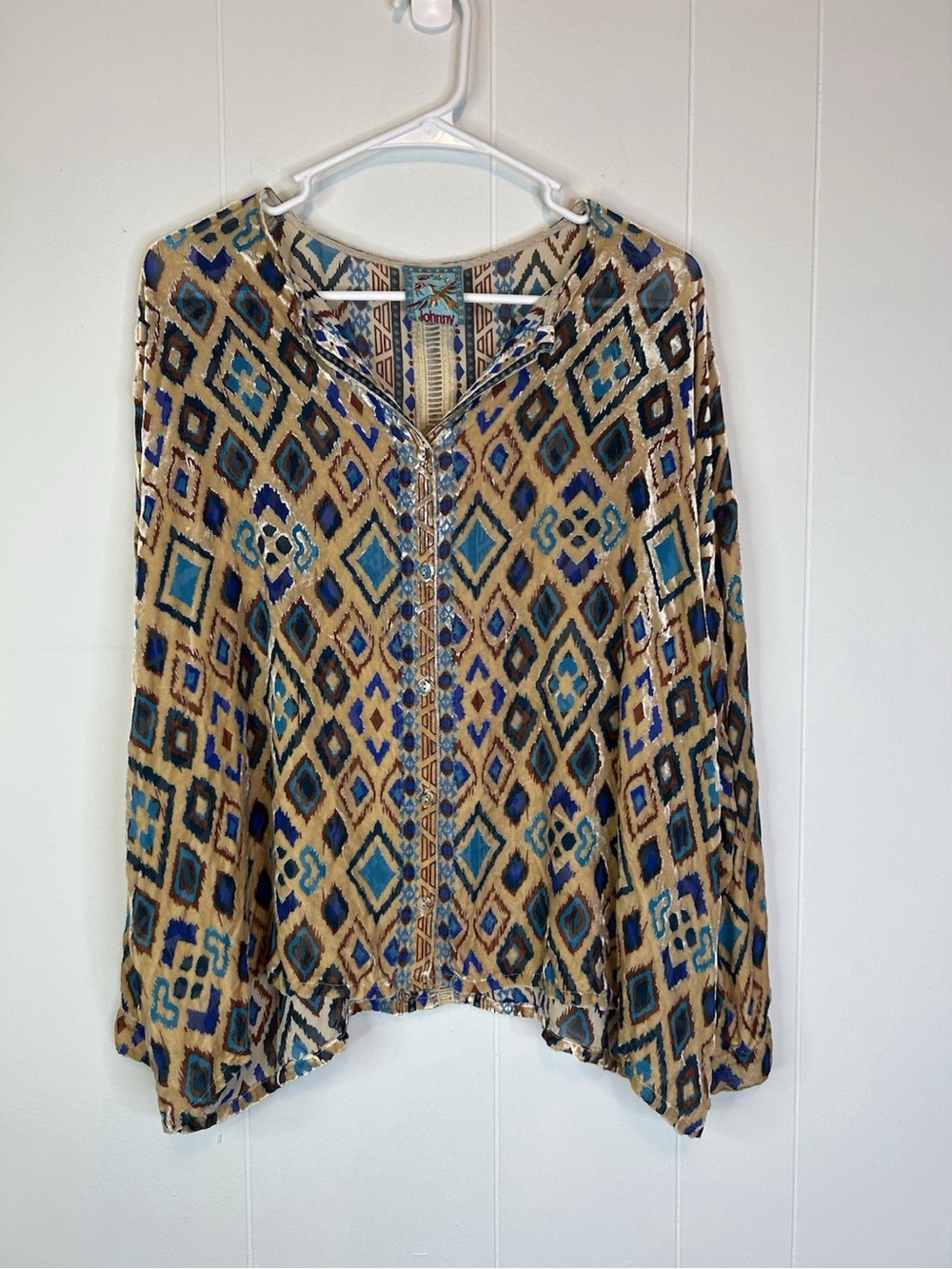 Johnny Was Women’s Blouse Silk Rayon Blend